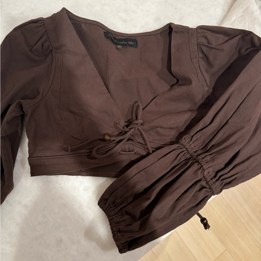 House of Harlow 1960 crop top long sleeve